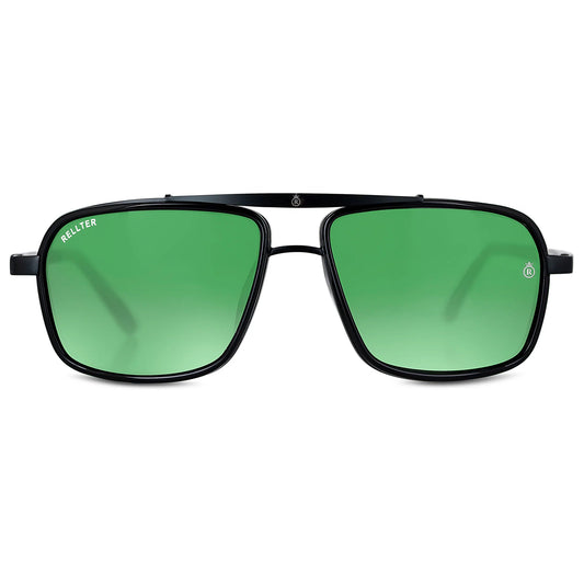 Rellter Square4413 Black to Green Sunglasses