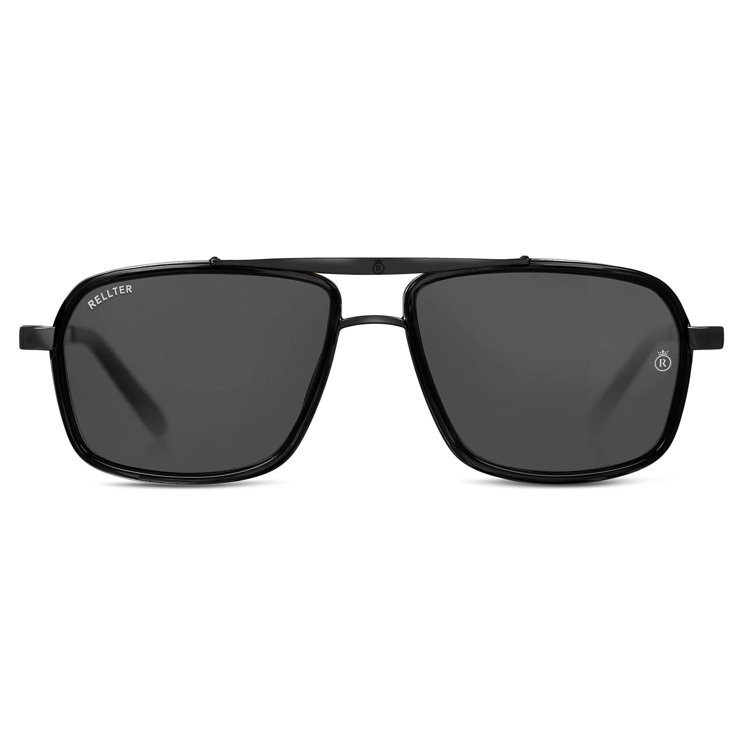 Rellter Square4413 Black to Black Sunglasses