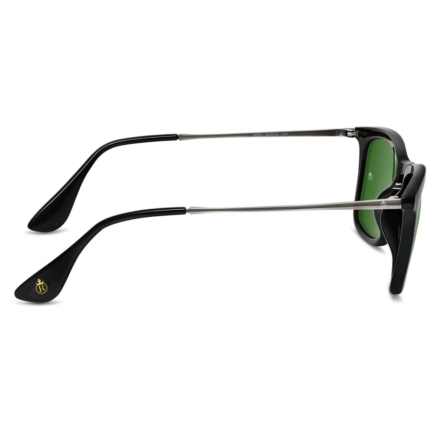 Rellter Square W-2424 Black to Green  Sunglasses