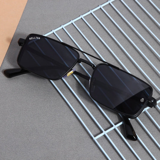 Rellter Square Sq-555 black to Black Sunglasses