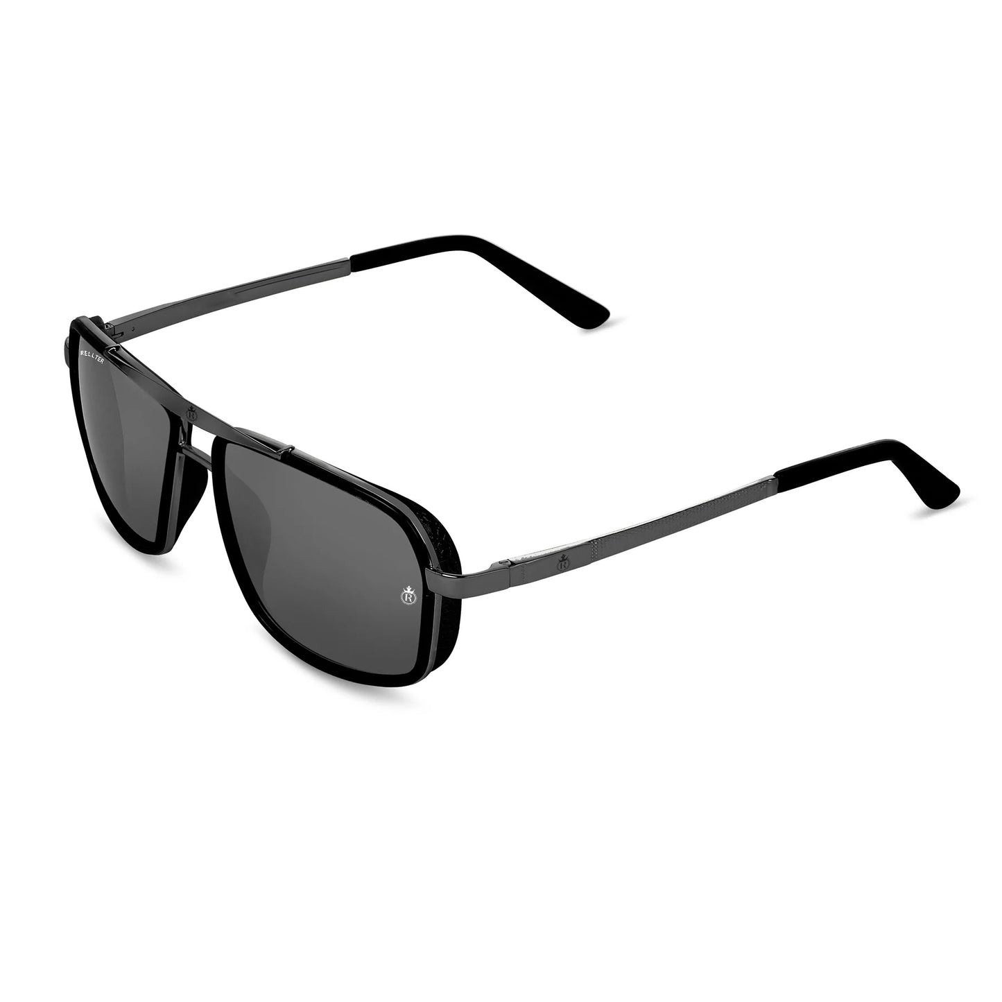 Rellter Square4413 Black to Black Sunglasses