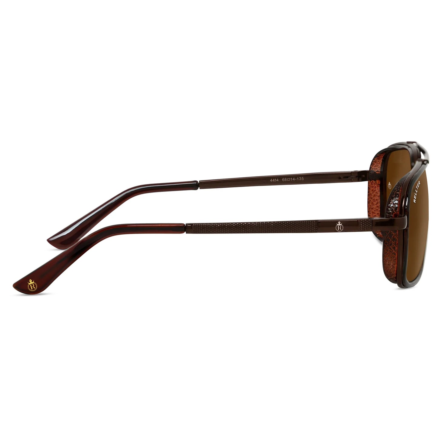 Rellter Square4413 brown dc Sunglasses