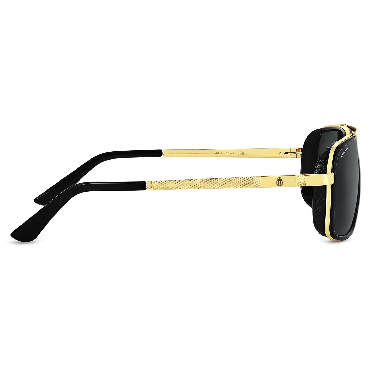 Rellter Square4413 Golden black Sunglasses