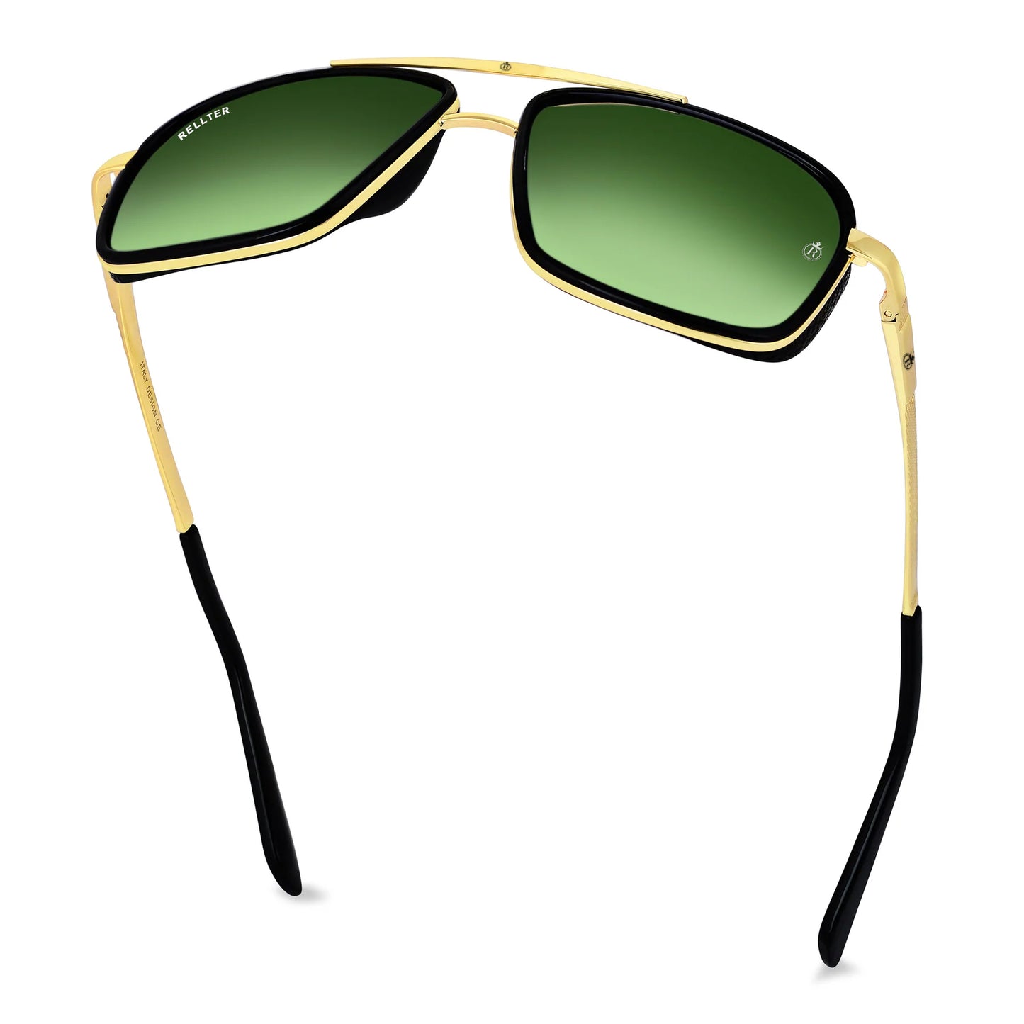 Rellter Square4413 GoldenGreen dc Sunglasses