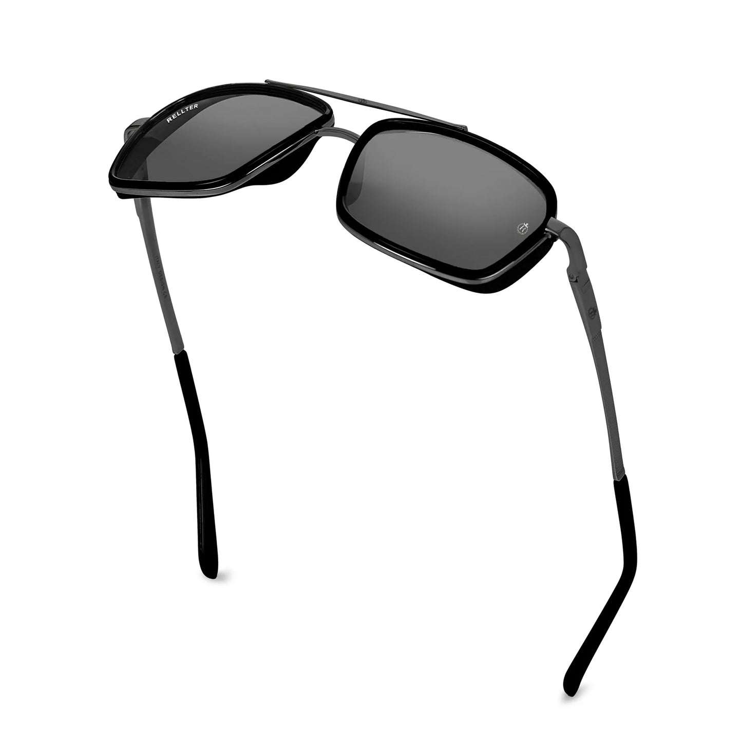 Rellter Square4413 Black to Black Sunglasses