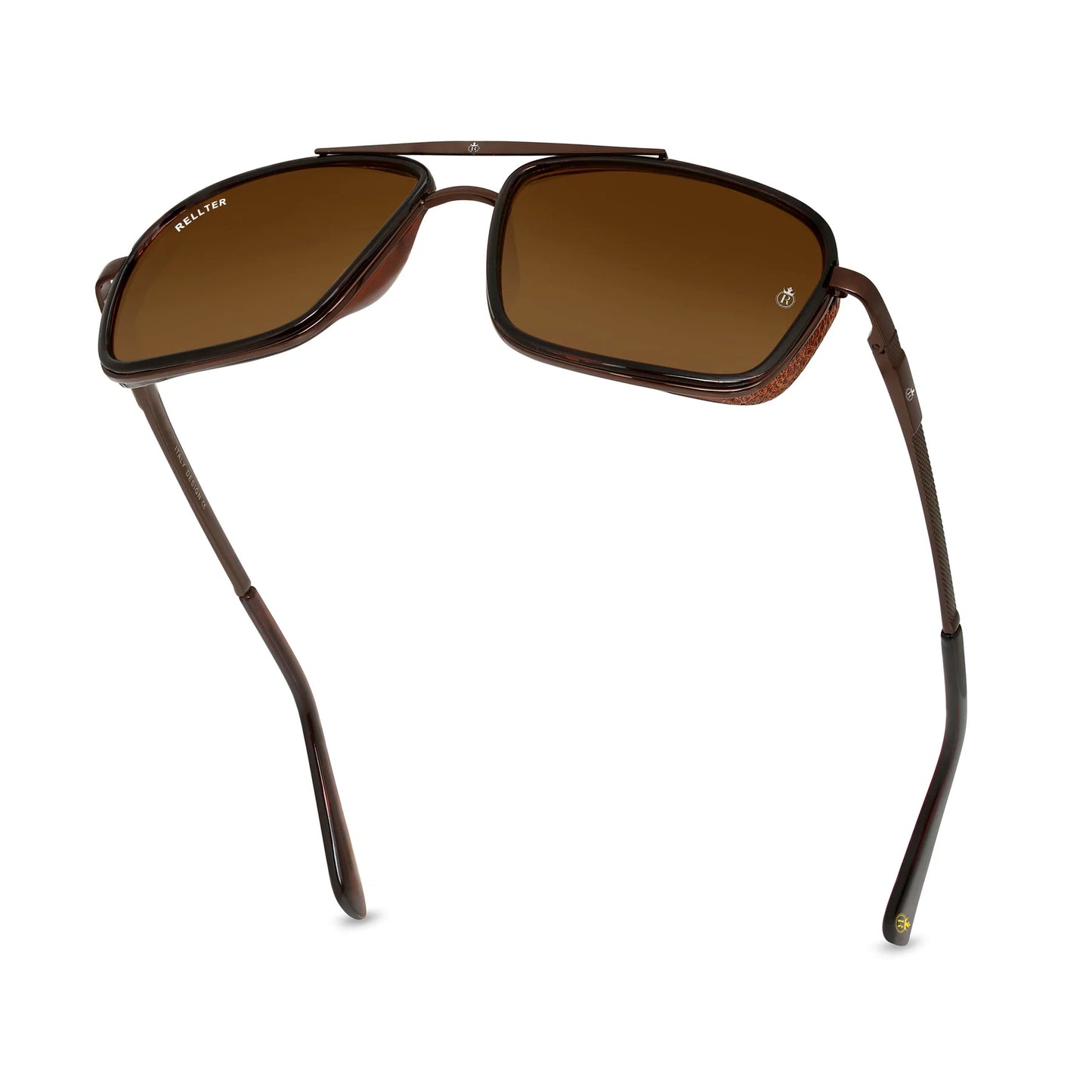 Rellter Square4413 brown dc Sunglasses