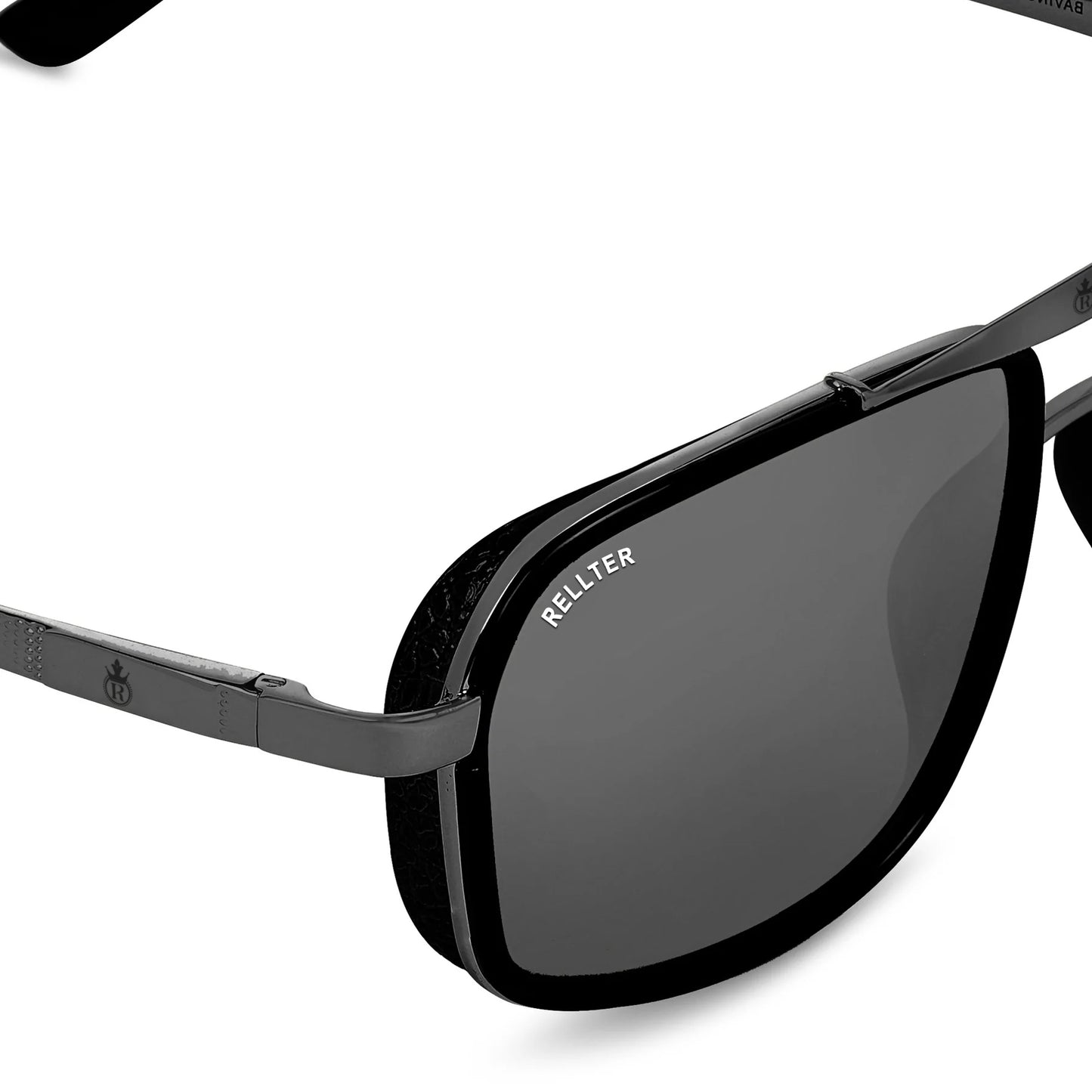 Rellter Square4413 Black to Black Sunglasses