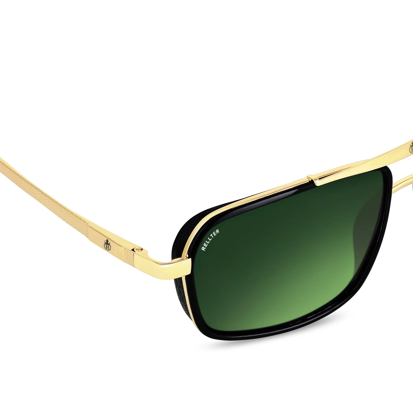 Rellter Square4413 GoldenGreen dc Sunglasses