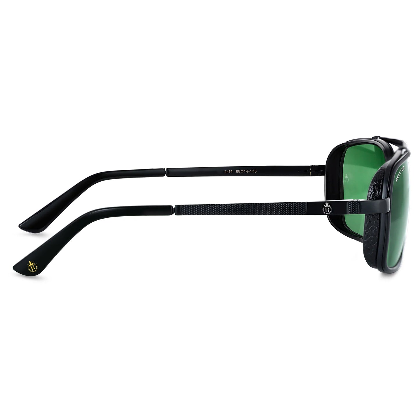 Rellter Square4413 Black to Green Sunglasses