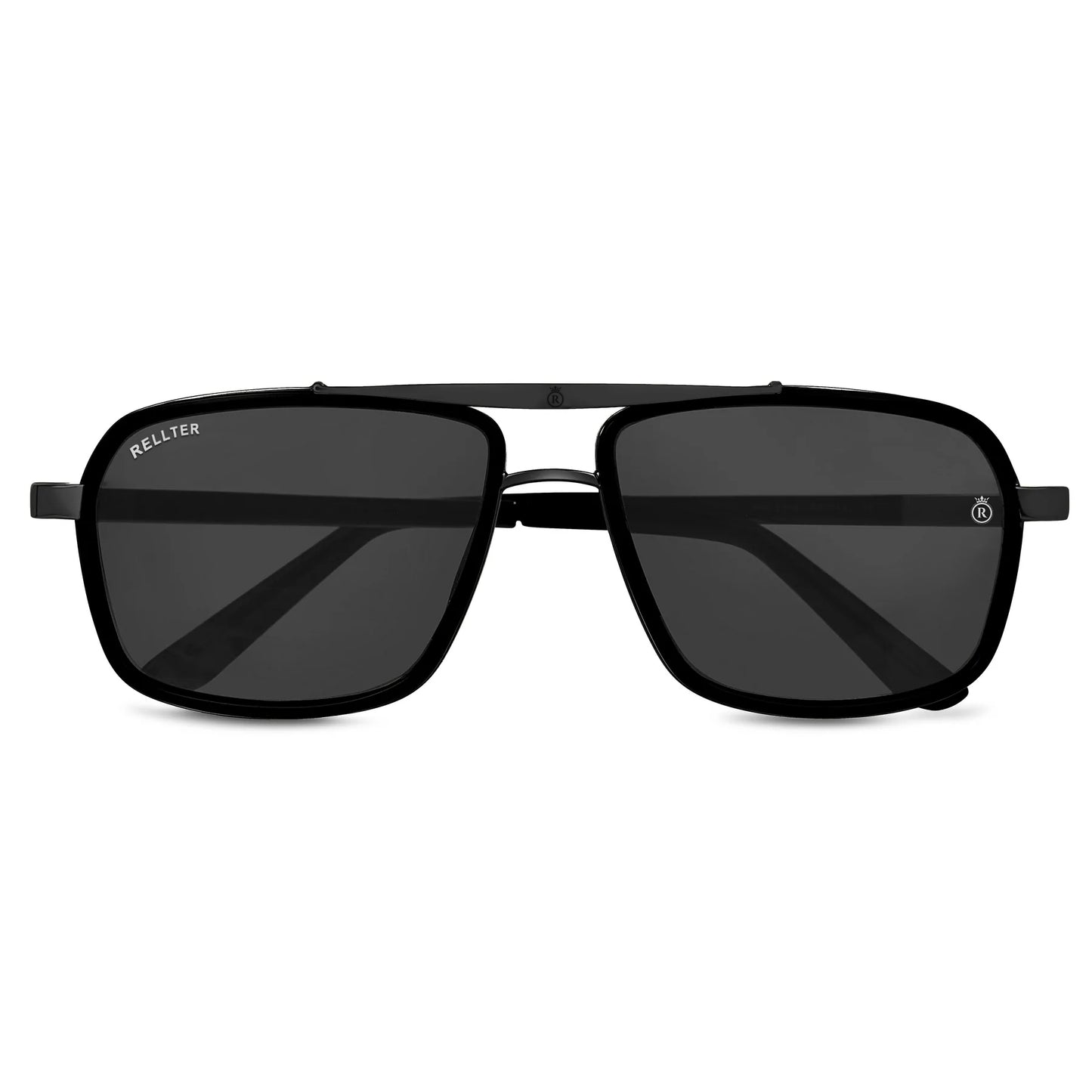 Rellter Square4413 Black to Black Sunglasses