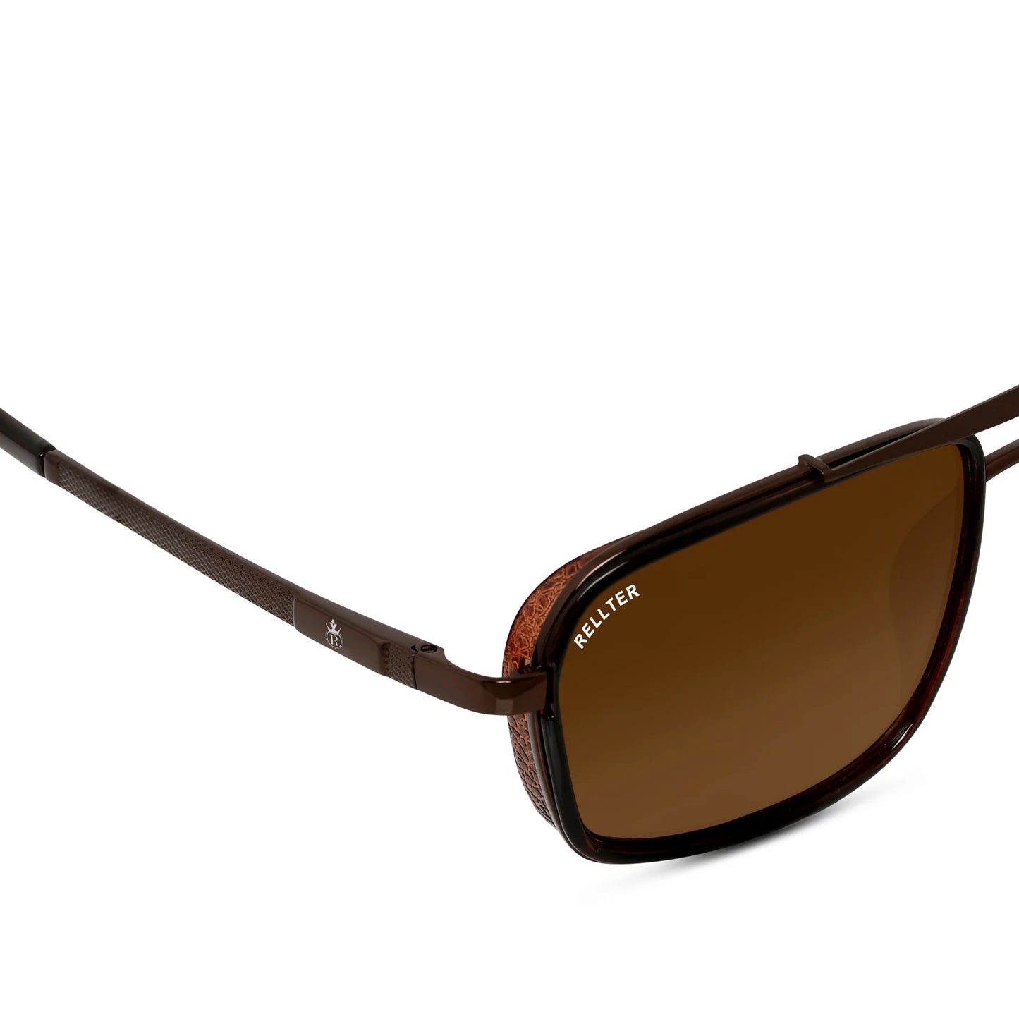 Rellter Square4413 brown dc Sunglasses