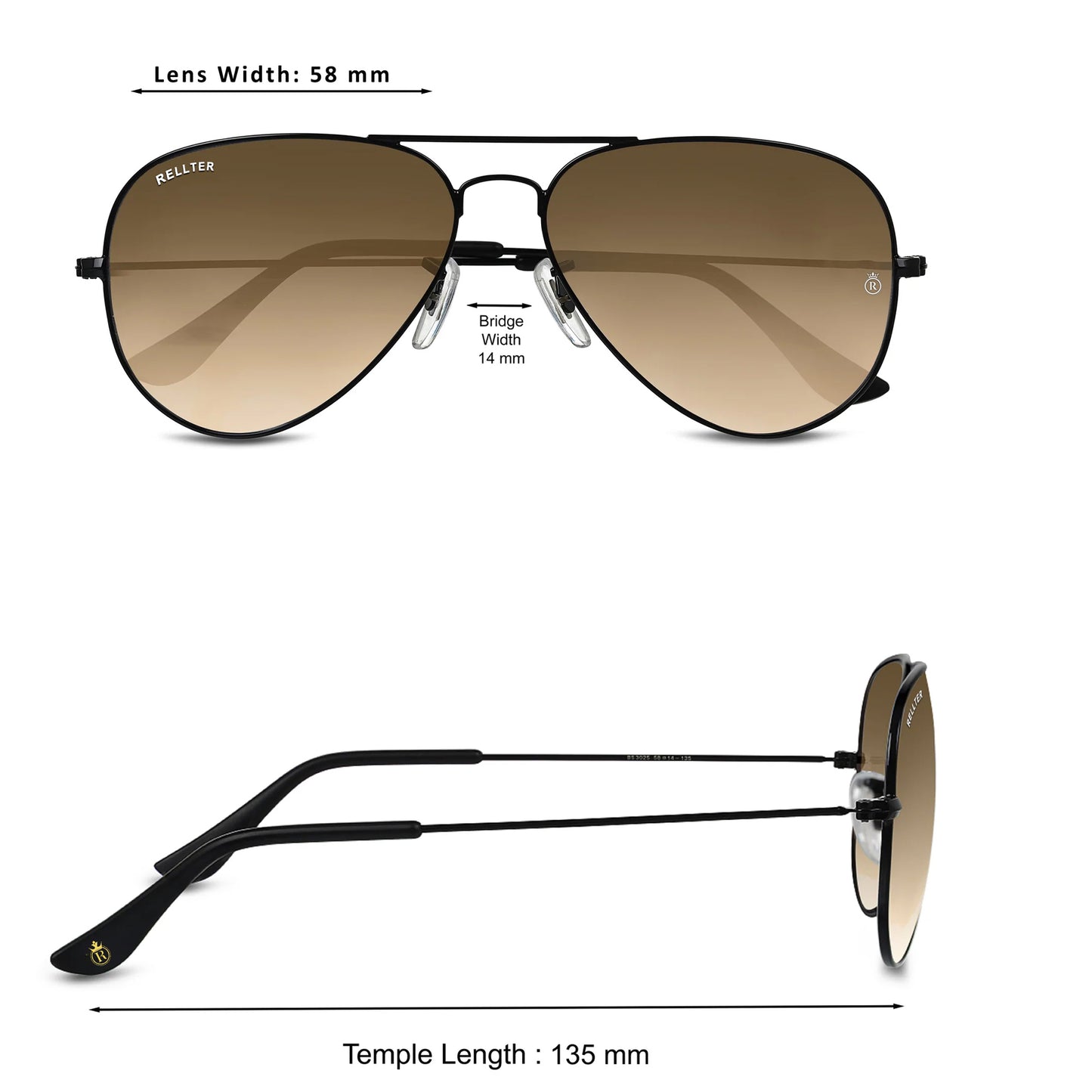 Rellter ROUND 3030 BROWN BROWN DC Sunglasses