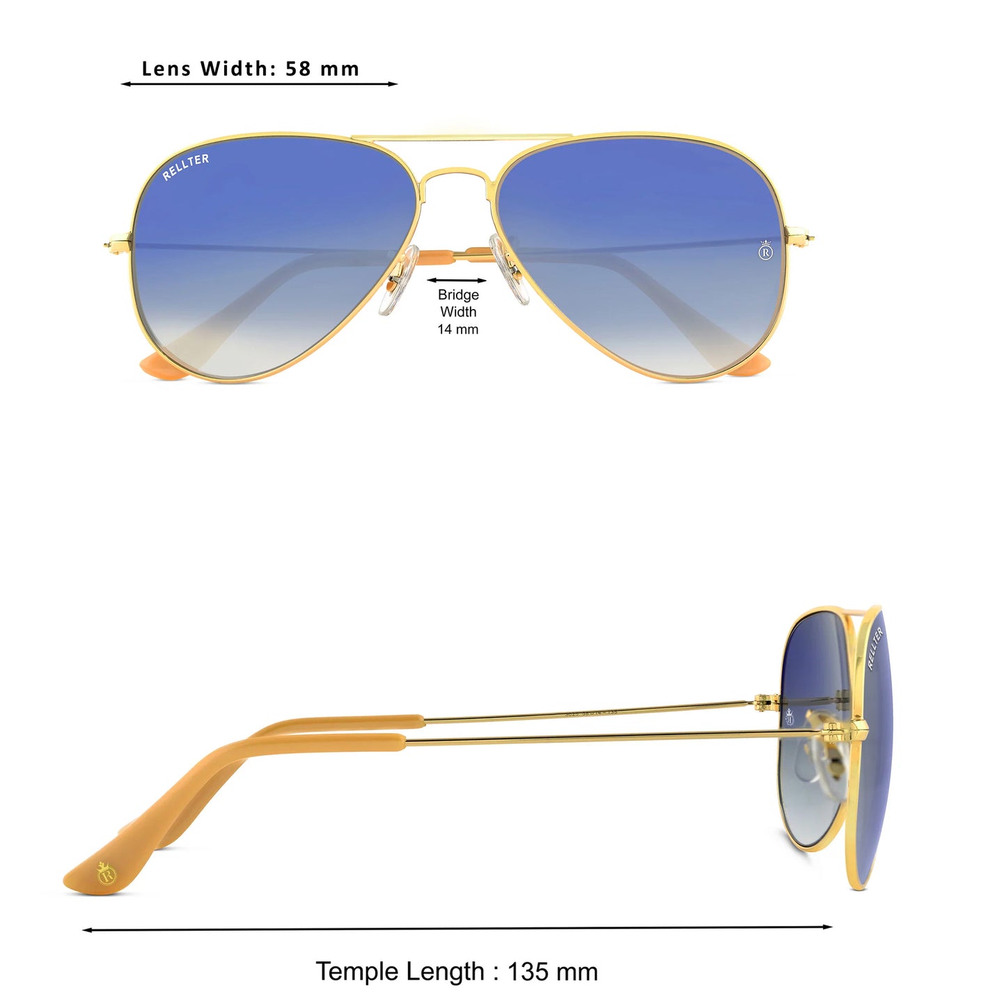 Rellter GOLDEN BLUE DC Sunglasses