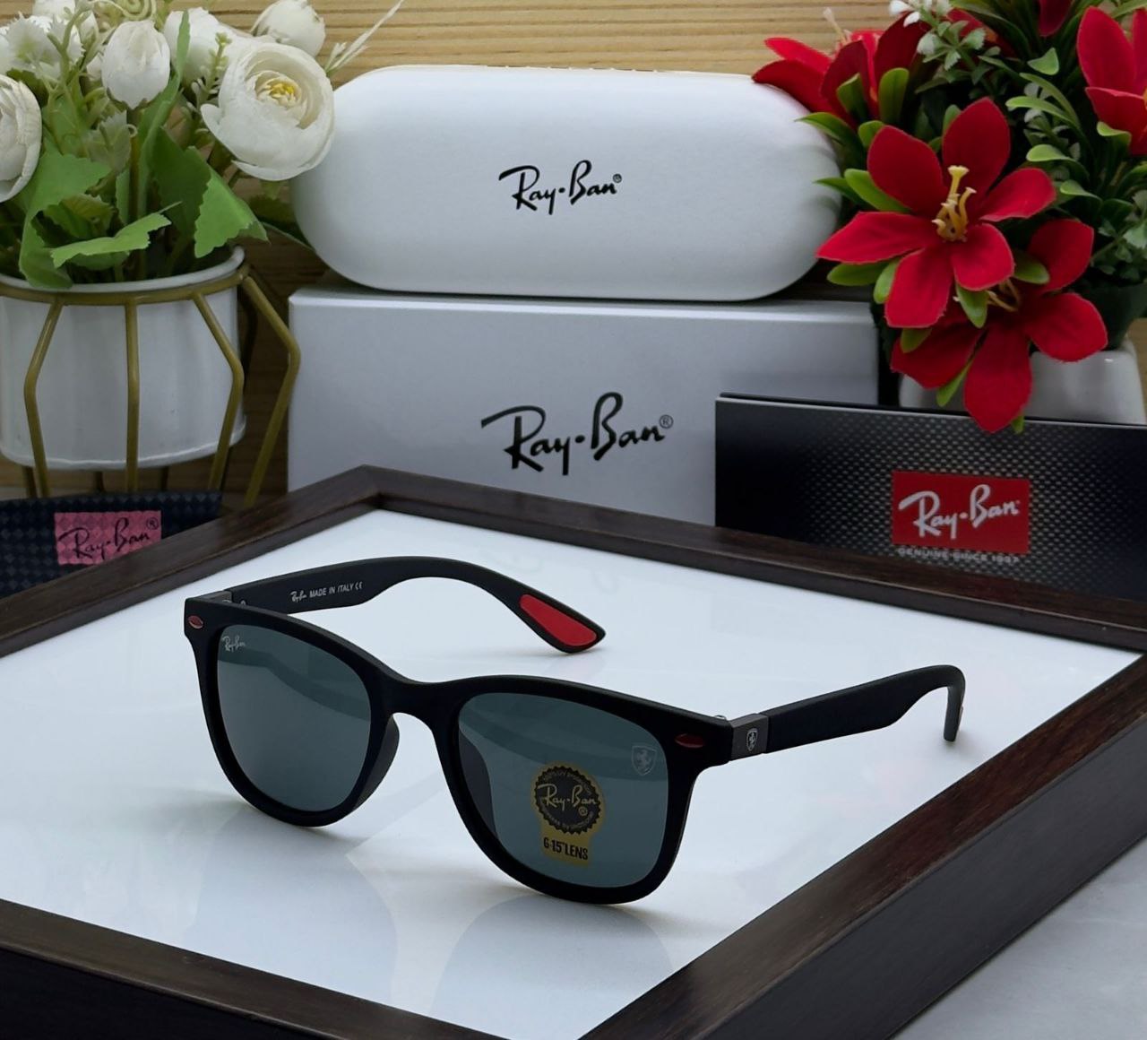 Ray Ban All Season Special Trending Slant  Fashionable Sunlight Eye Protected Hot Favourite Sunglasses For Unisex